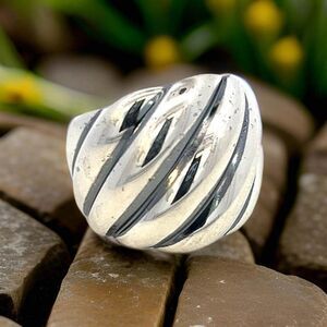 David Yurman Authentic Estate Cable Ring Size 6 Silver 18 mm Height DY478